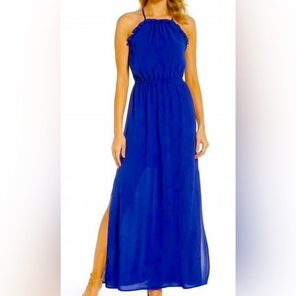 Adrianna Papell Dresses & Skirts - Adrianna Papell Cobalt blue chiffon long dress